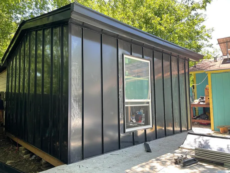 Black standing seam metal wall panels for Metal Roof Installation in Conemaugh