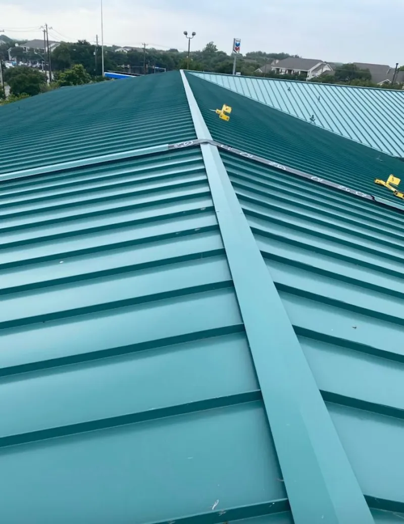 Green commercial metal roof ridge and valley for Metal Roof Repair in Conemaugh